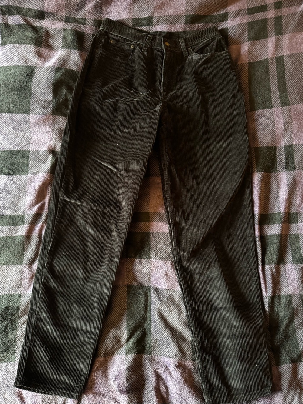 Black Corduroy Straight Jeans - Classic Everyday Fit